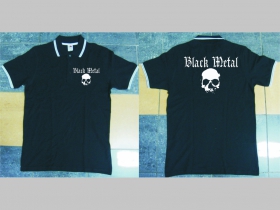 Black Metal polokošela s rôznofarebným lemovaním okolo límčekov a rukávov na výber podľa vášho želania!